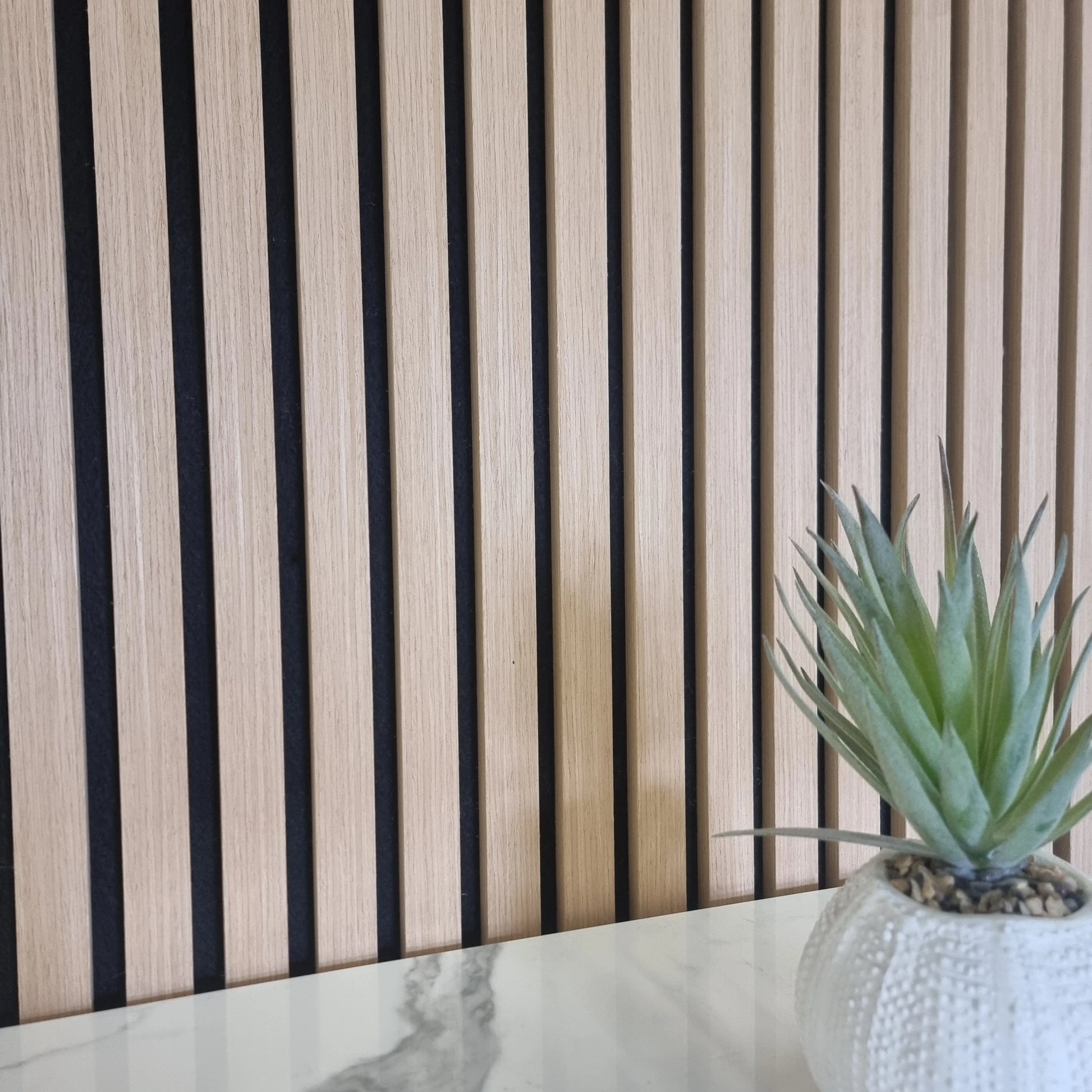 Acoustic Slatted Wall Panels - Light Oak - Wood Velvet