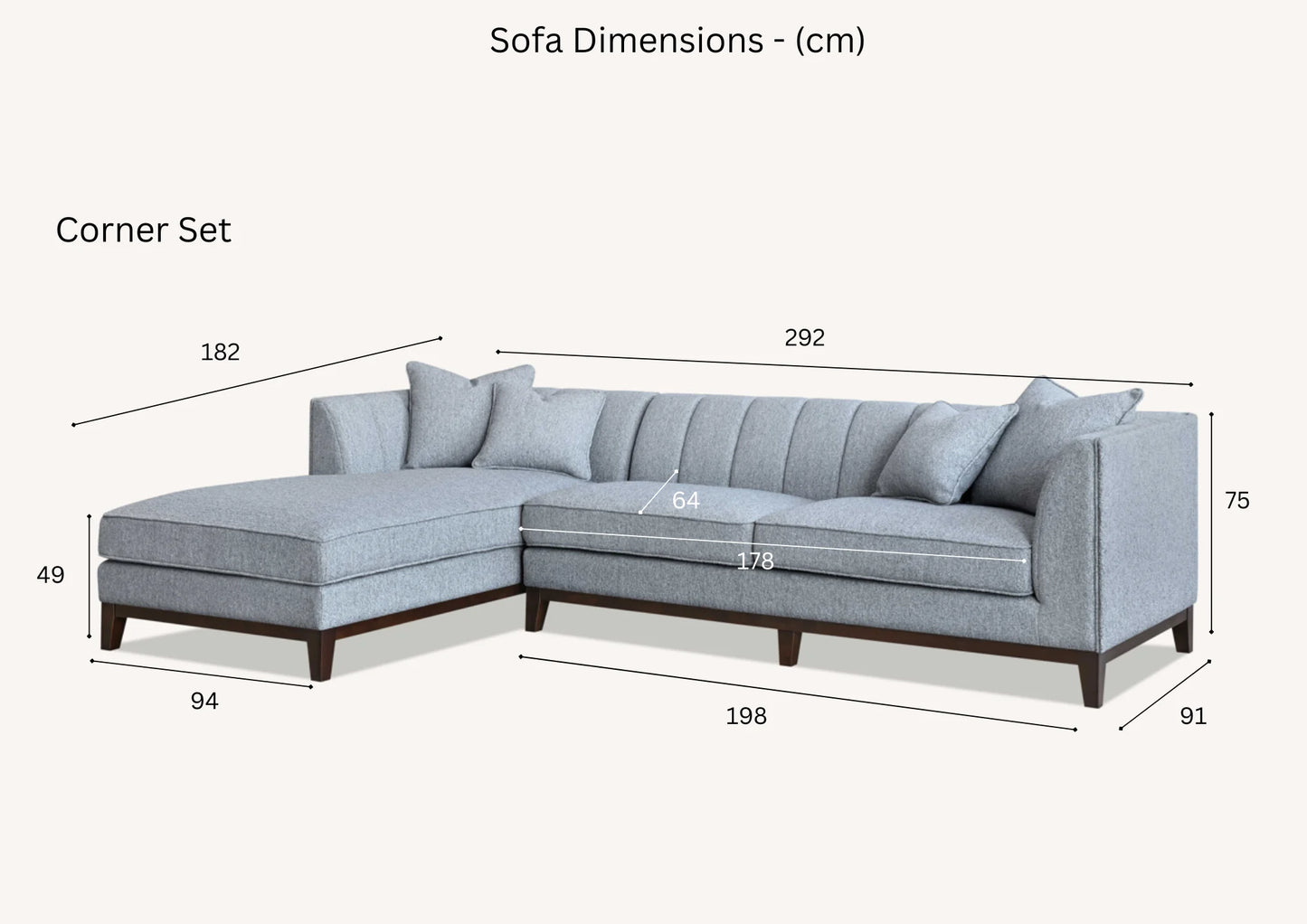 Cooper Sofa Range in Dolphin Boucle - Wood Velvet