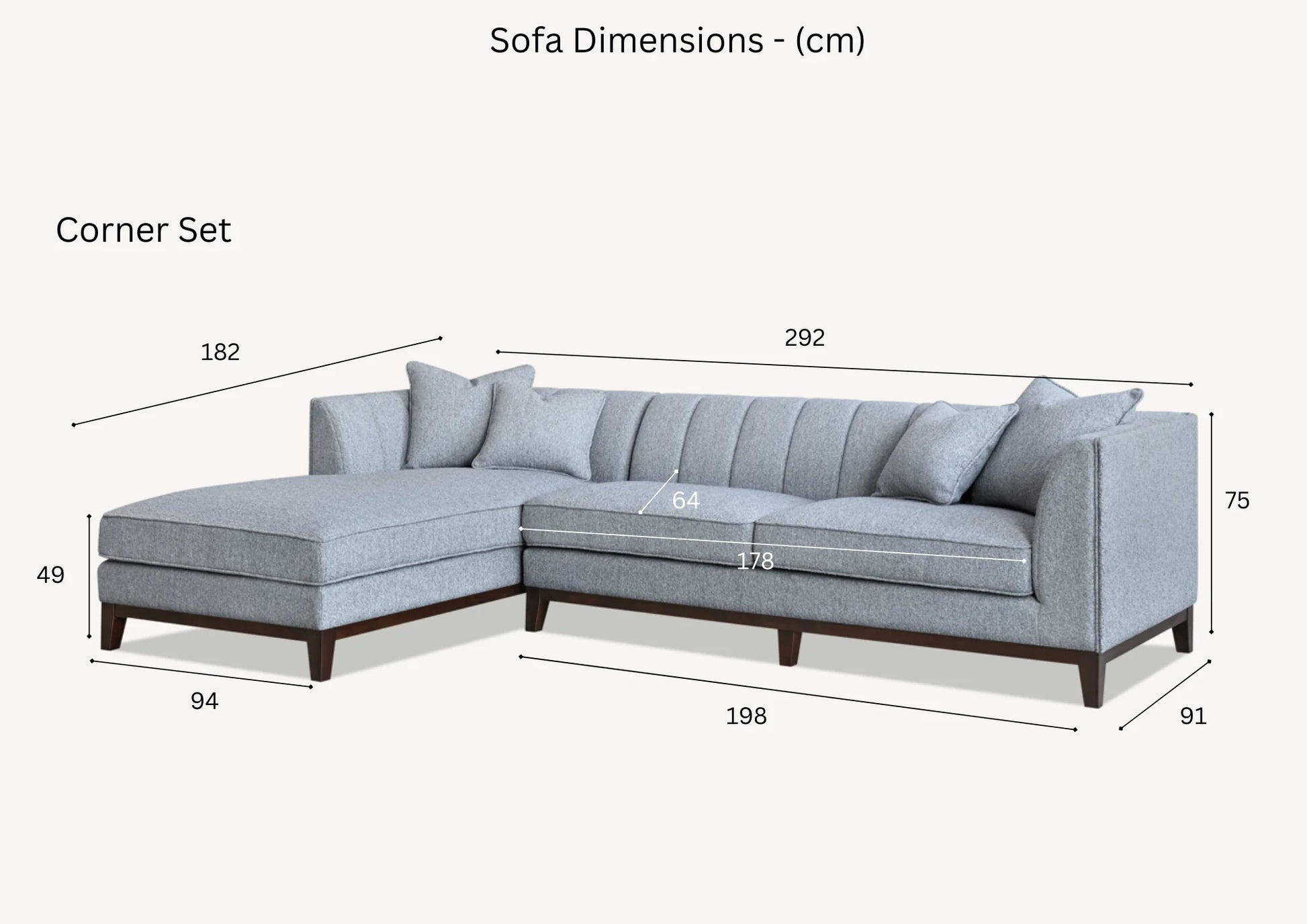 Cooper Sofa Range in Dolphin Boucle - Wood Velvet