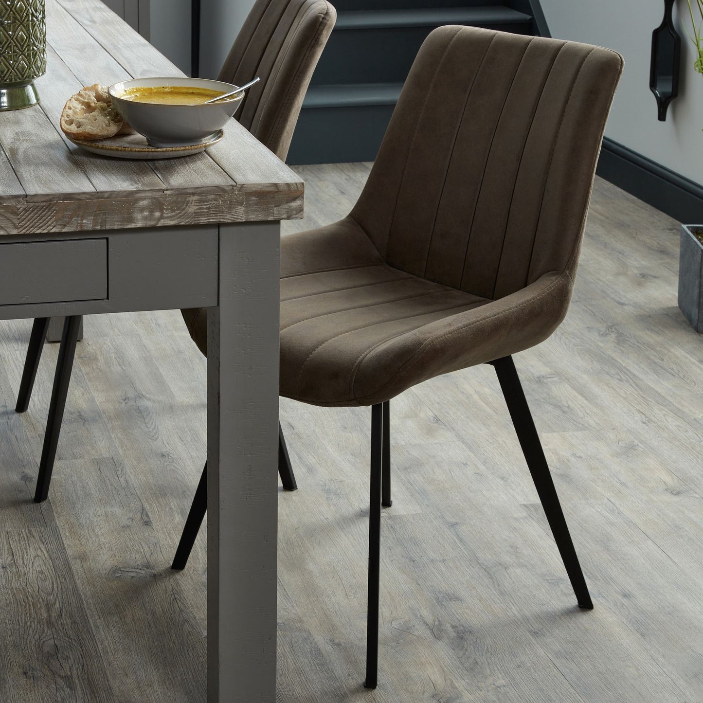 Malmo Coffee Dining Chair - Wood Velvet