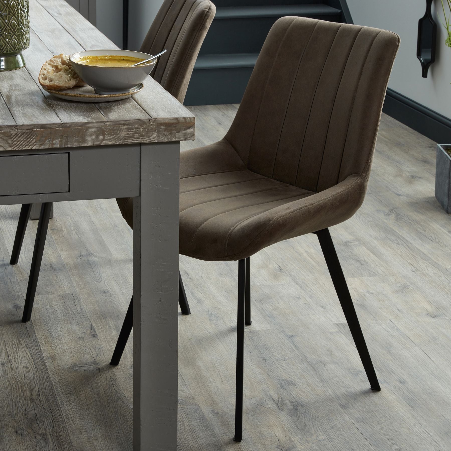 Malmo Coffee Dining Chair - Wood Velvet