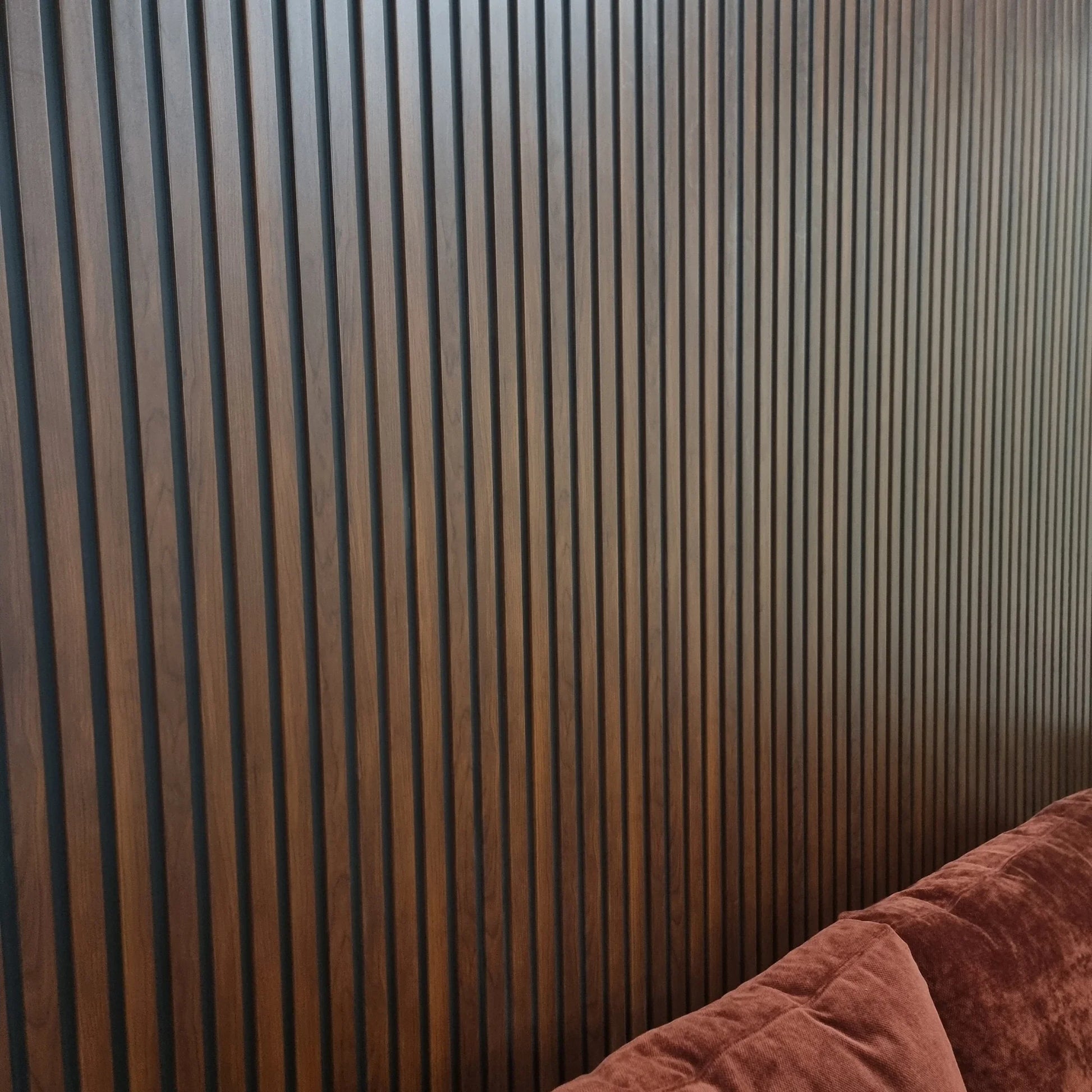 Wood Effect Slatted Wall Panels - DK Oak - Wood Velvet