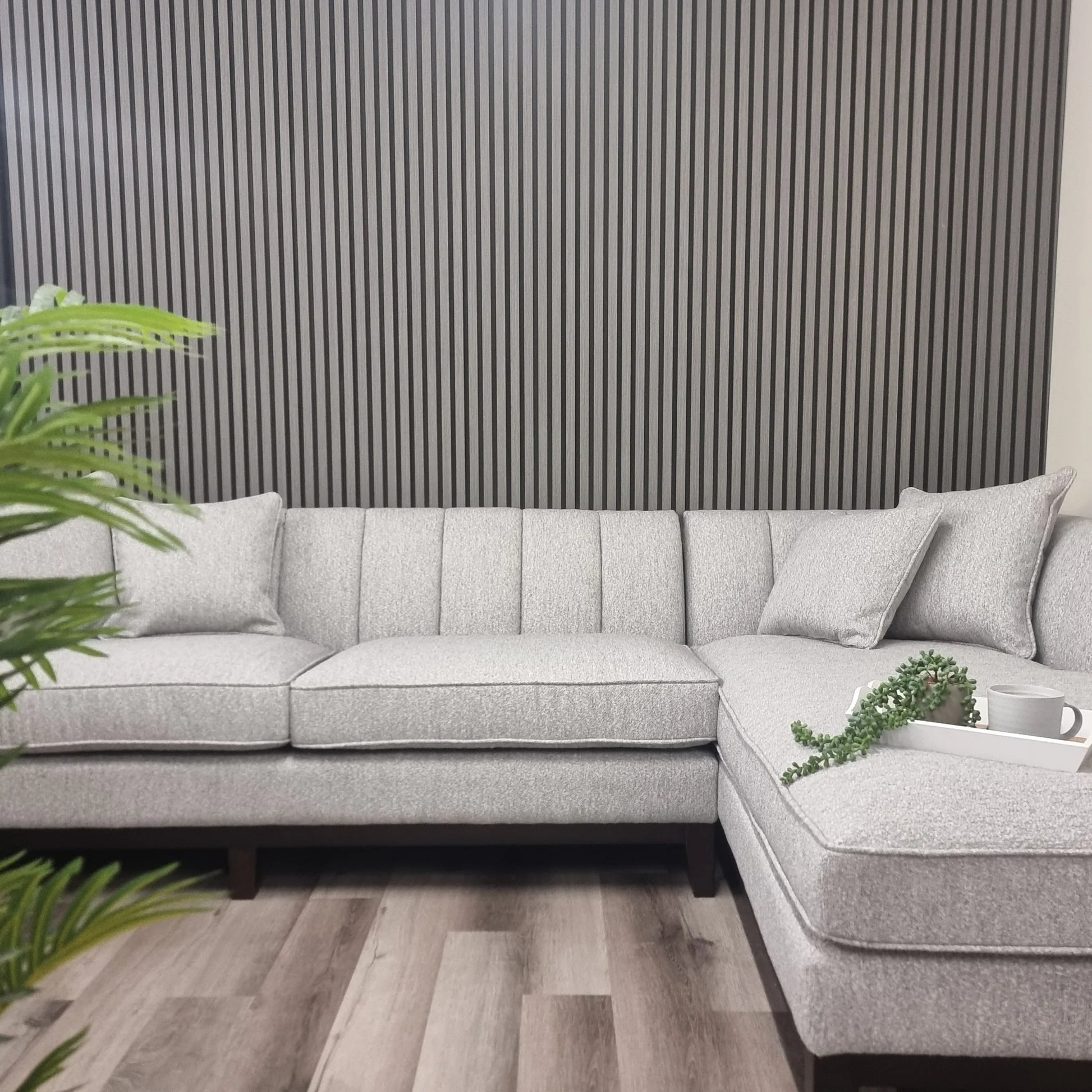 Wood Effect Slatted Wall Panels - Ash Grey - Wood Velvet
