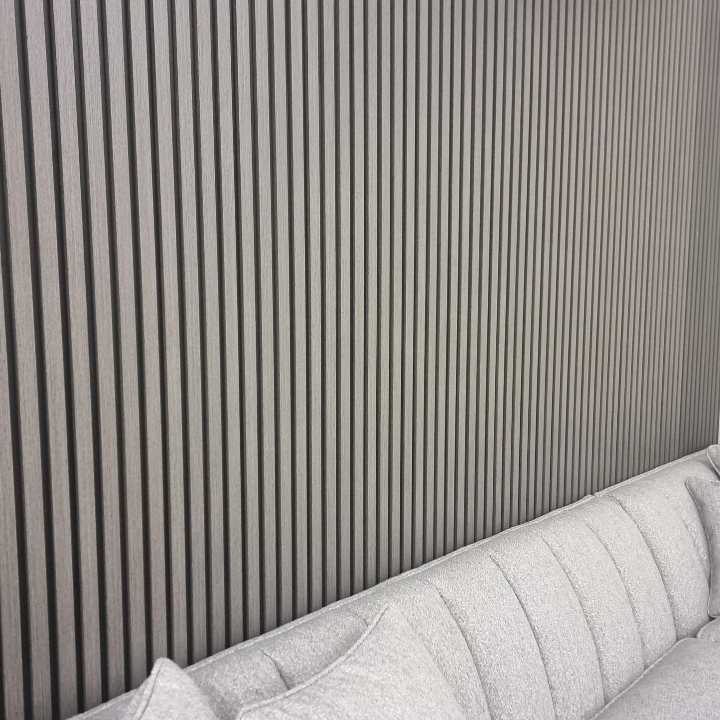 Wood Effect Slatted Wall Panels - Ash Grey - Wood Velvet