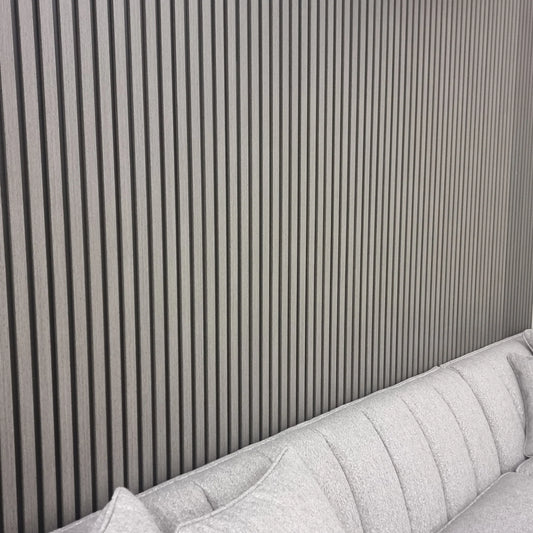 Wood Effect Slatted Wall Panels - Ash Grey - Wood Velvet