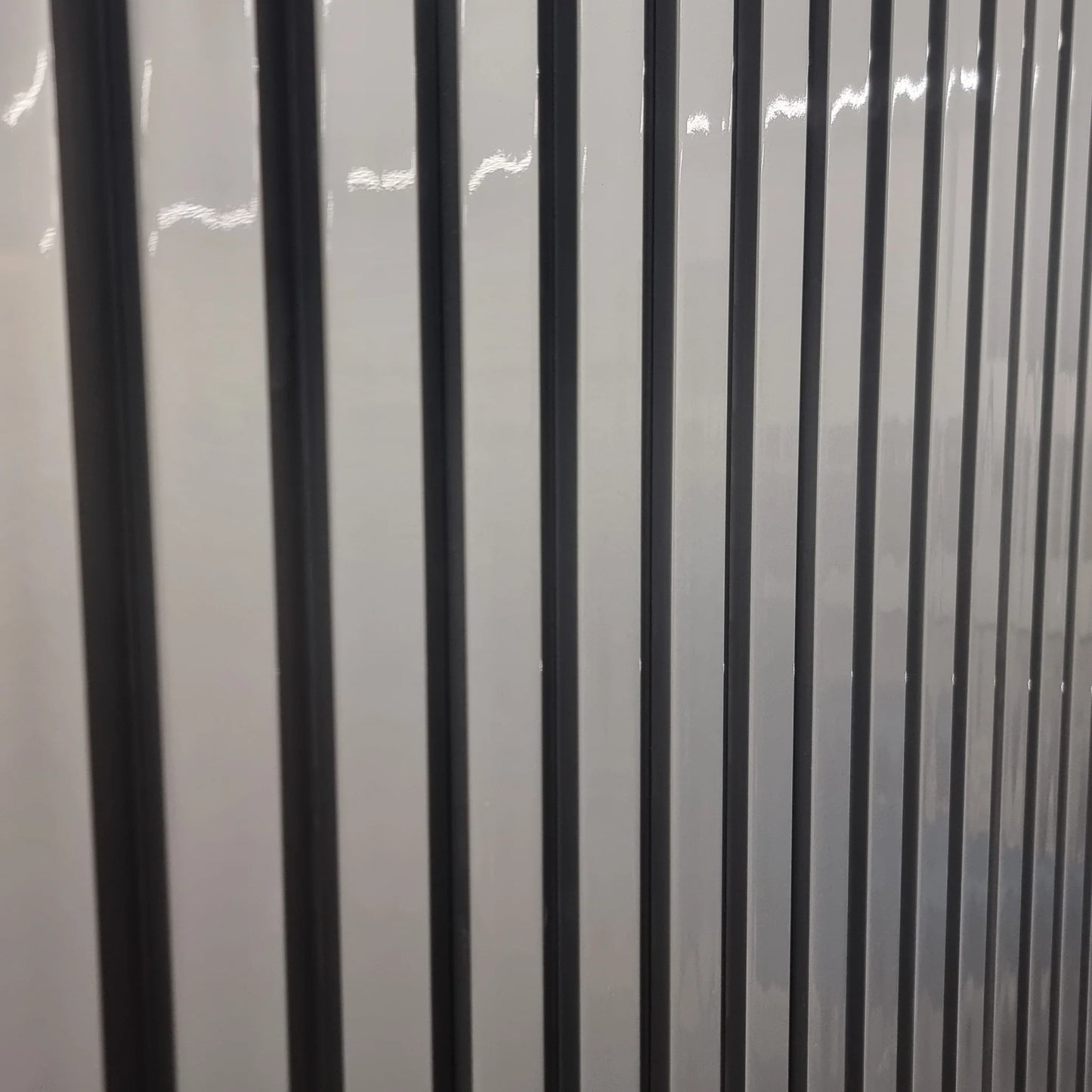 Wood Effect Slatted Wall Panels - Black/Chrome - Wood Velvet