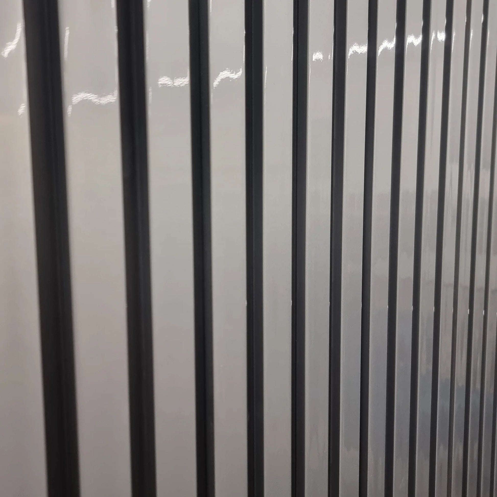 Wood Effect Slatted Wall Panels - Black/Chrome - Wood Velvet