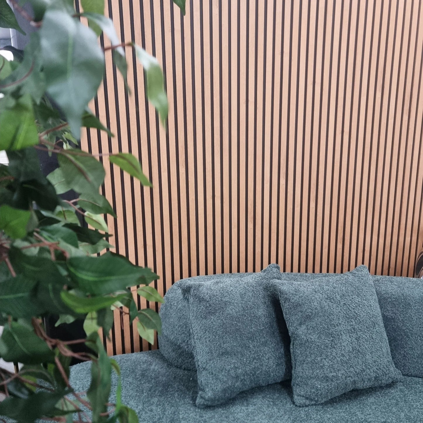 Wood Effect Slatted Wall Panels - LT Oak - Wood Velvet