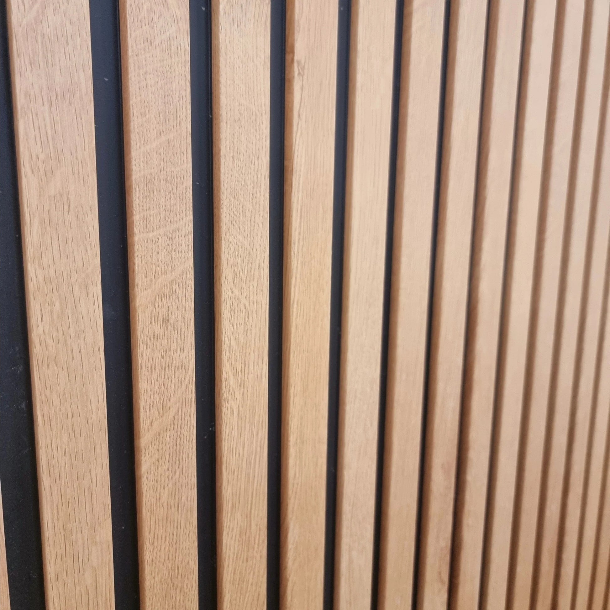 Wood Effect Slatted Wall Panels - LT Oak - Wood Velvet