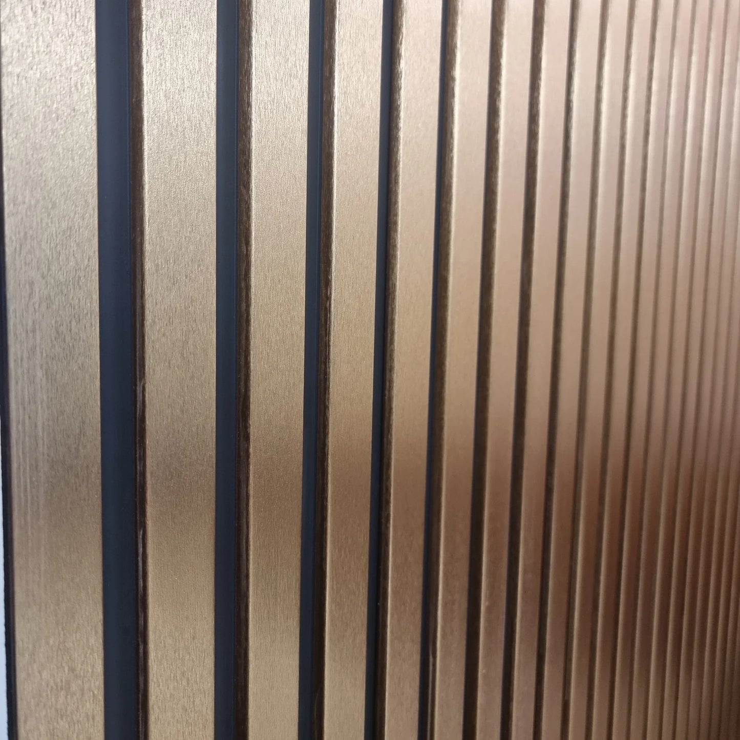 Wood Effect Slatted Wall Panels - Black/Gold - Wood Velvet