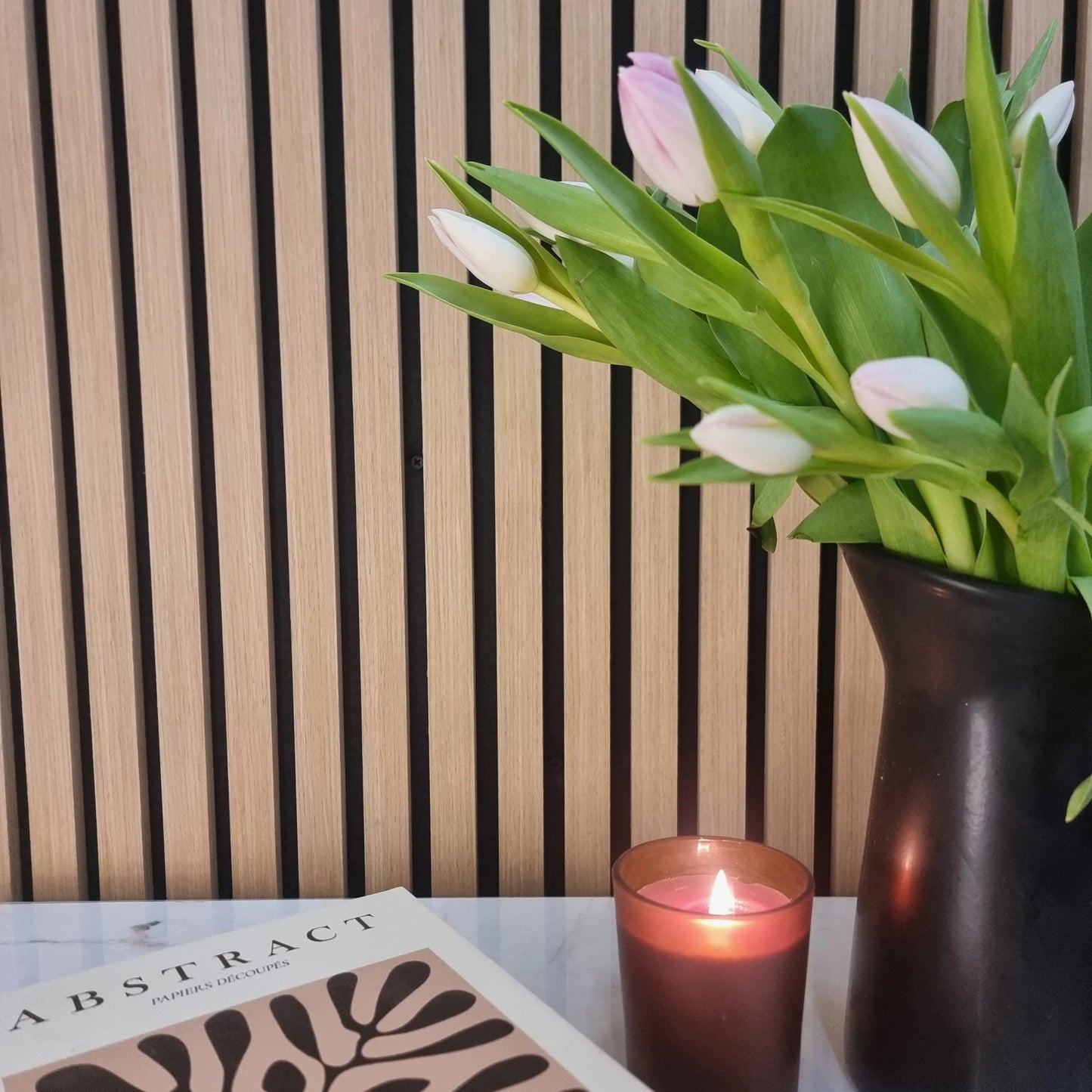 Acoustic Slatted Wall Panels - Light Oak - Wood Velvet