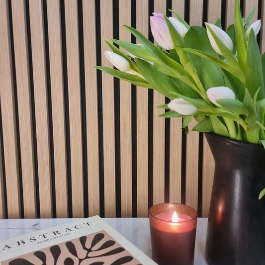 Acoustic Slatted Wall Panels - Light Oak - Wood Velvet