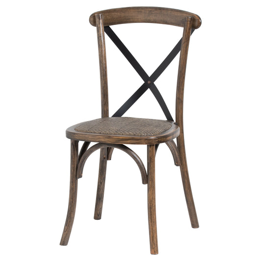Cross Back Dining Chair - Wood Velvet