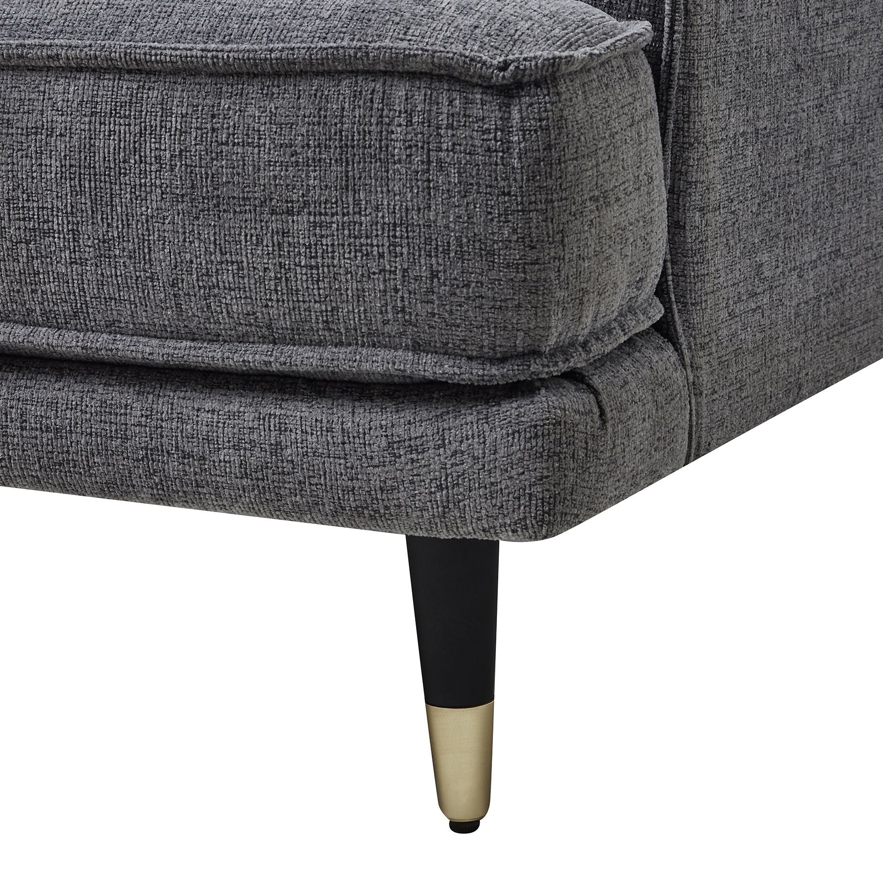 Richmond Grey Large Arm Chair - Wood Velvet