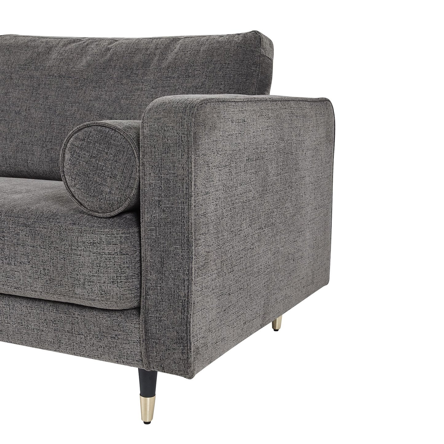 Hampton Grey Large Arm Chair - Wood Velvet