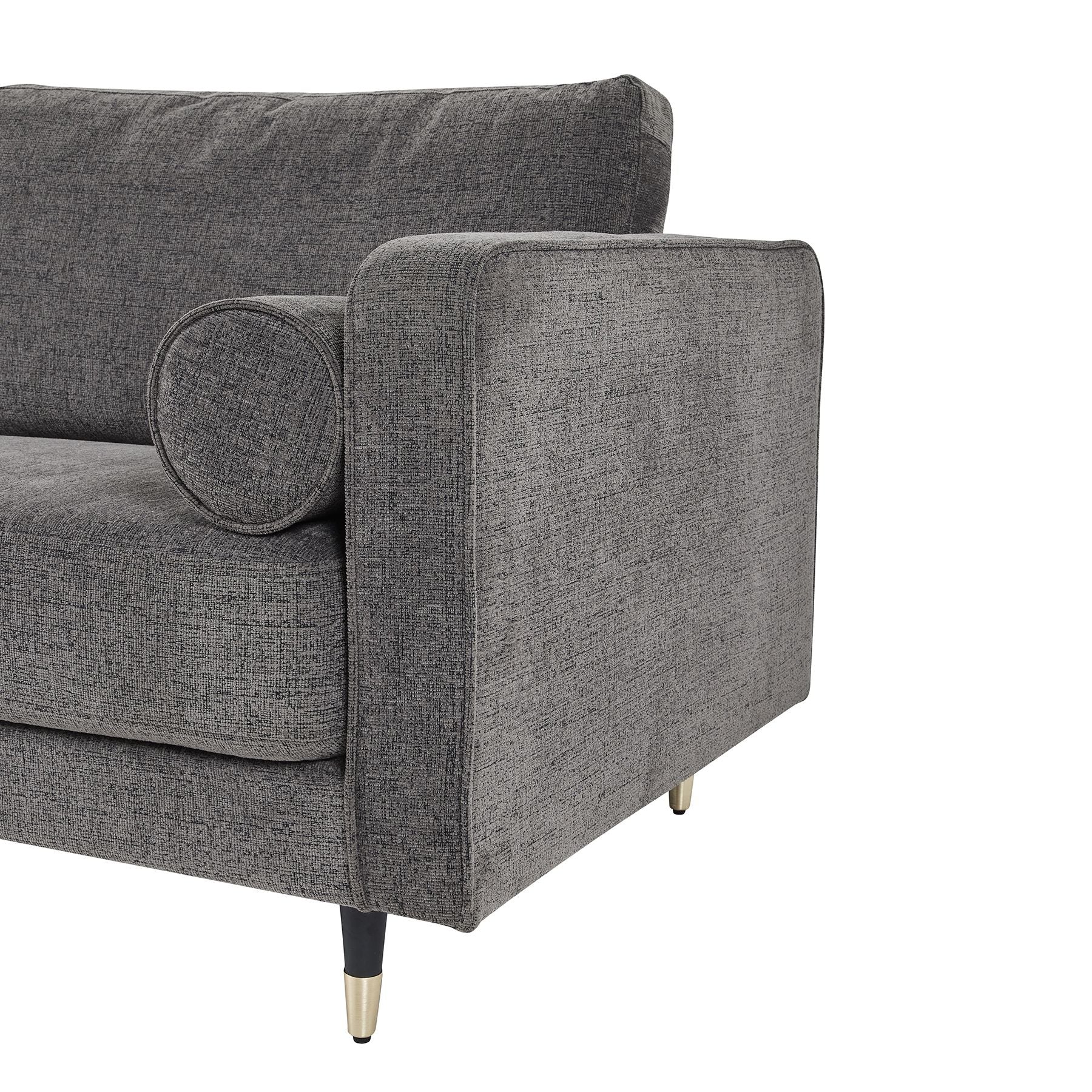 Hampton Grey Large Arm Chair - Wood Velvet