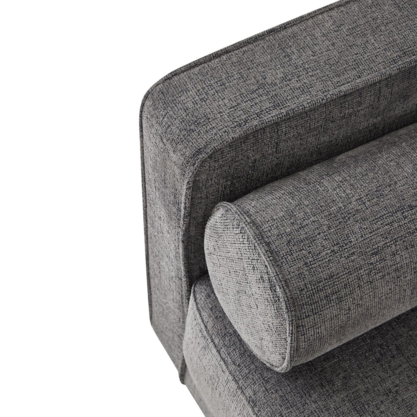 Hampton Grey Large Arm Chair - Wood Velvet