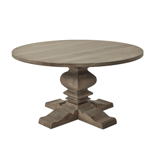 Copgrove Collection Round Pedestal Dining Table - Wood Velvet
