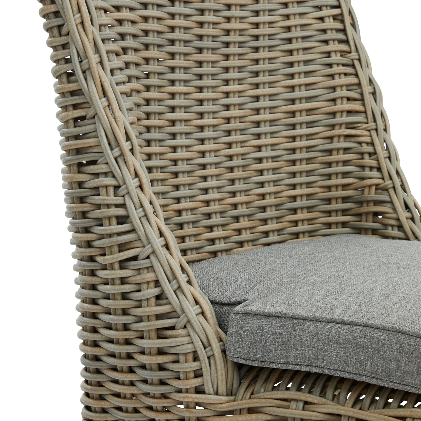 Amalfi Collection Outdoor Round Dining Chair - Wood Velvet