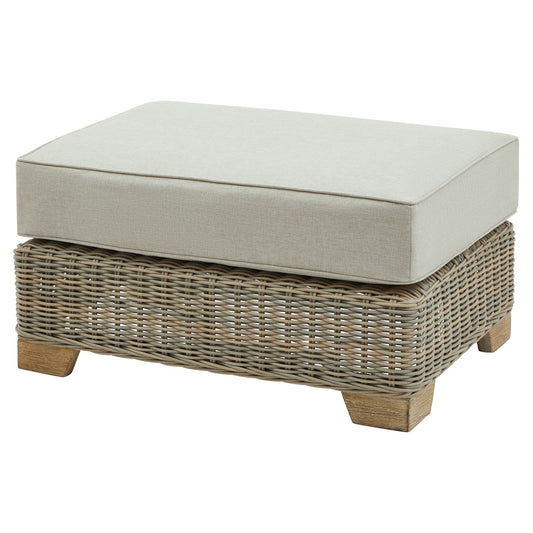 Capri Collection Outdoor Foot Stool - Wood Velvet