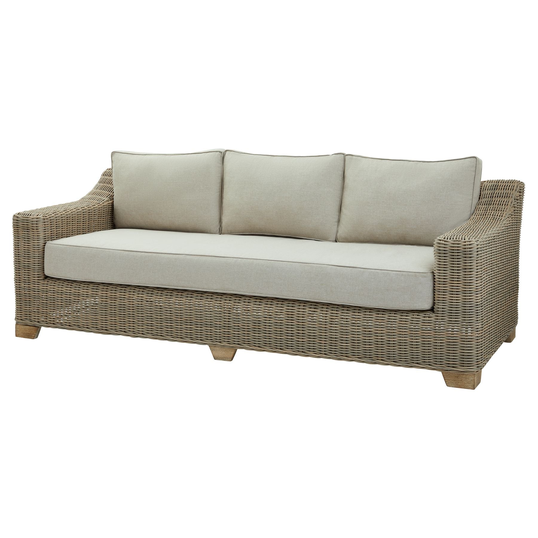 Capri Collection Outdoor Three Seater Sofa - Wood Velvet