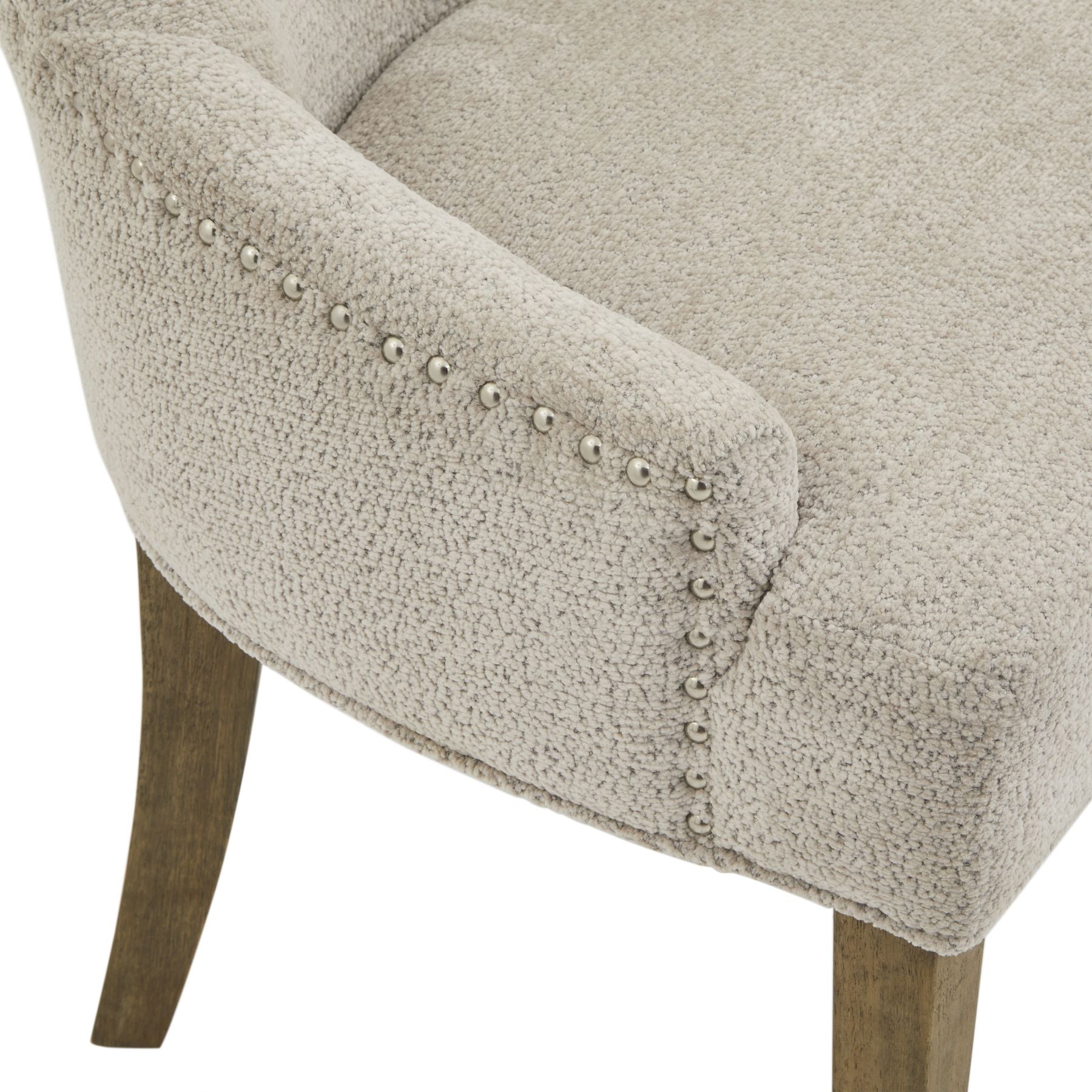 Brockham Taupe Dining Chair - Wood Velvet