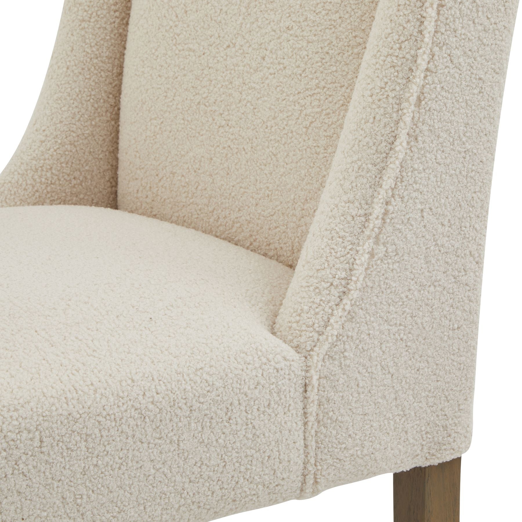 Compton Boucle Dining Chair - Wood Velvet