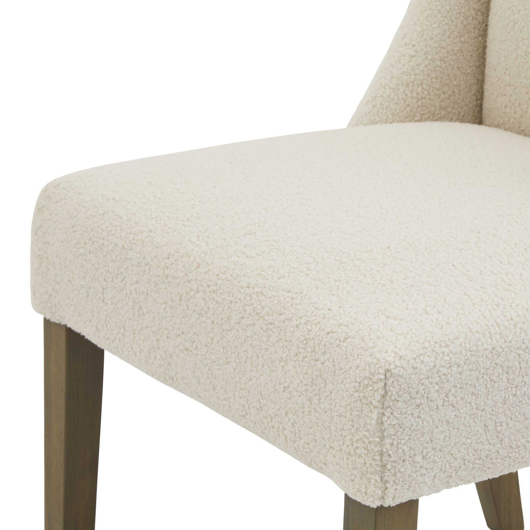 Compton Boucle Dining Chair - Wood Velvet