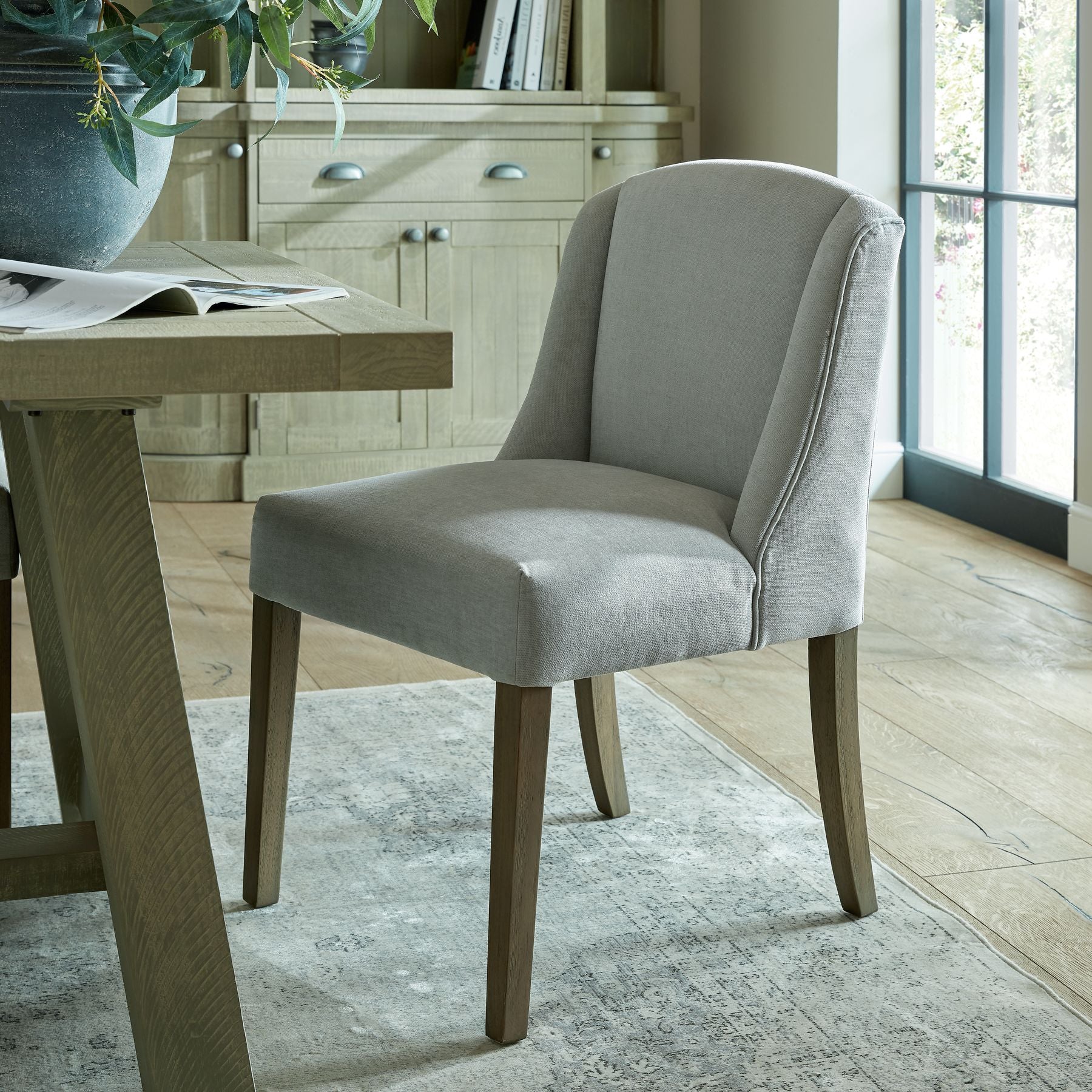 Compton Grey Dining Chair - Wood Velvet