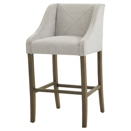 Epsom Grey Barstool - Wood Velvet