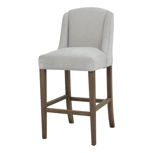 Compton Grey Barstool - Wood Velvet