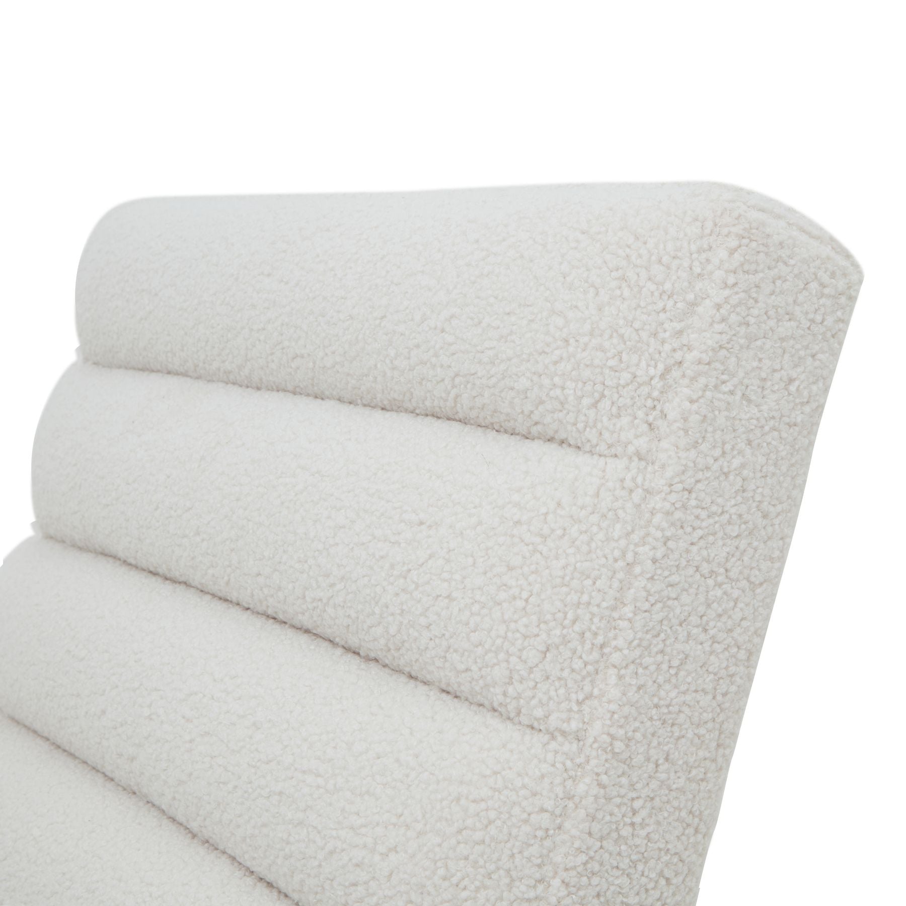 Boucle Ribbed Scandi Accent Chair In Ivory | Luxury comfort | Hills Interiors | - Wood Velvet