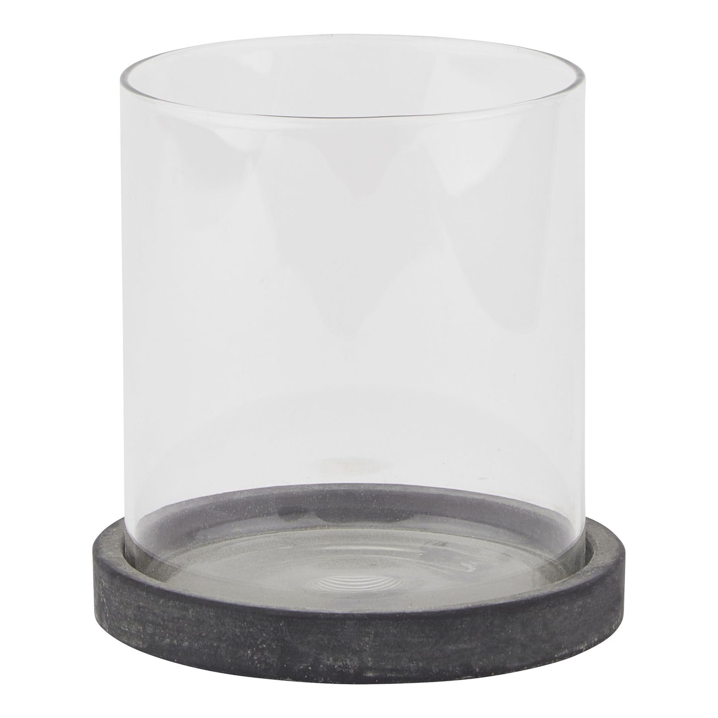 Amalfi Grey Hurricane Lantern - Wood Velvet