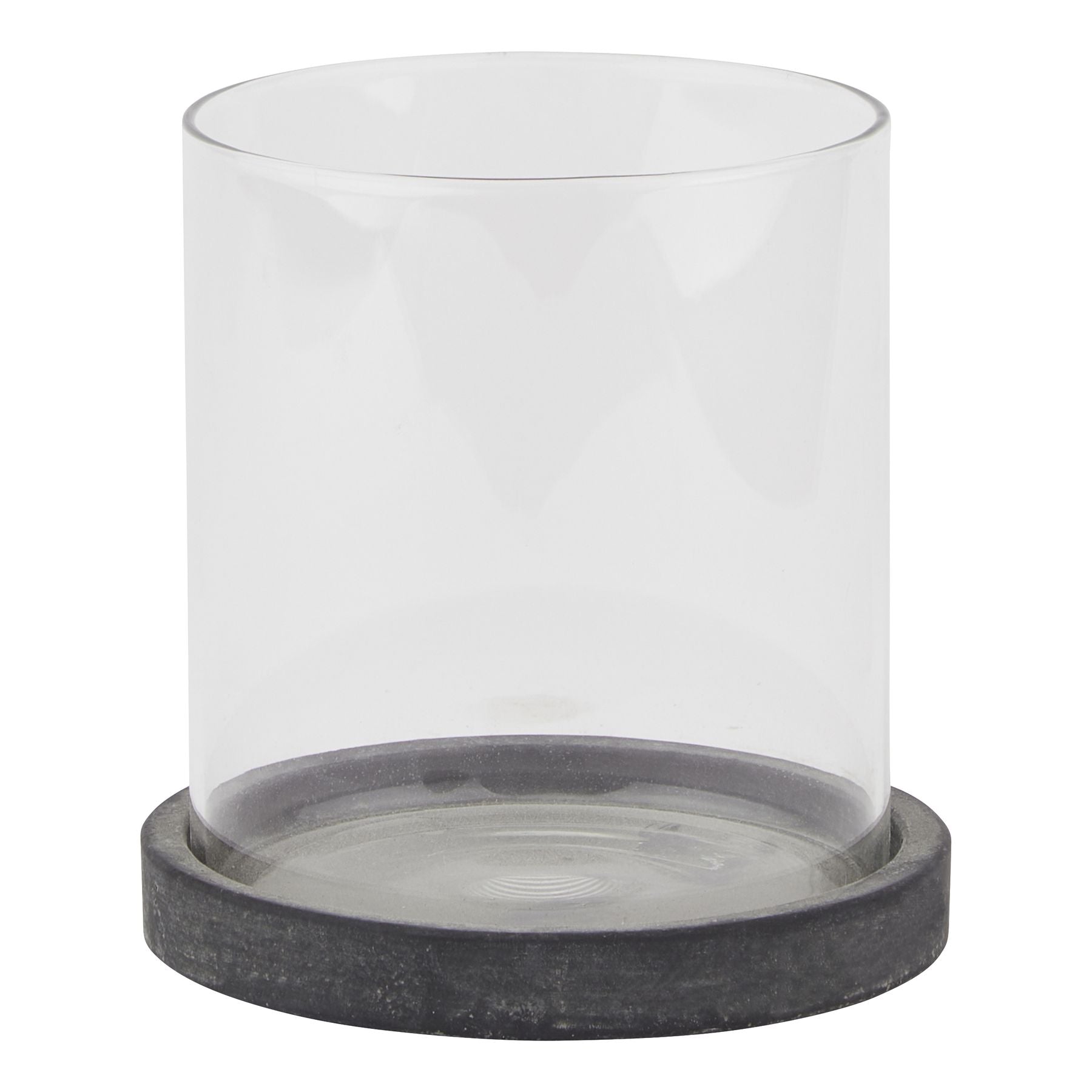 Amalfi Grey Hurricane Lantern - Wood Velvet