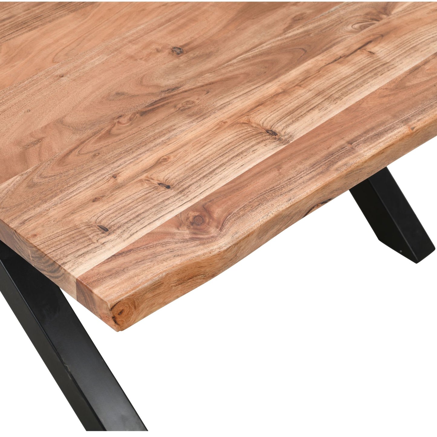Live Edge Collection Large Square Dining Table - Wood Velvet