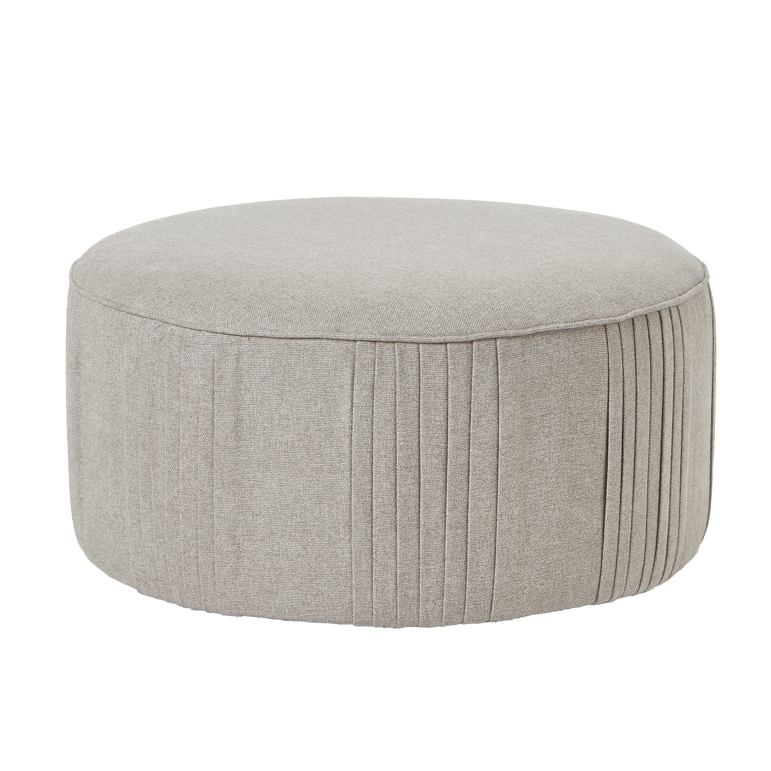 Lily Swivel Ottoman In Oatmeal Twill - Wood Velvet