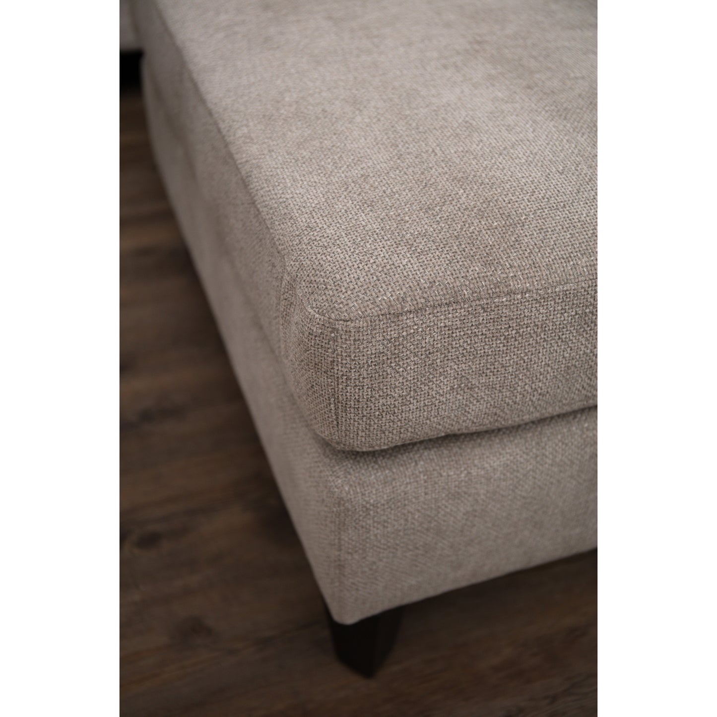 Vesper Taupe Ottoman Foot Stool - Wood Velvet
