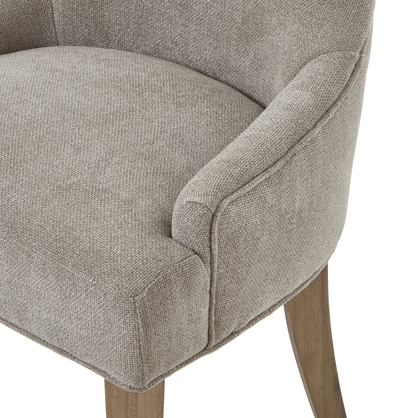 Brockham Woven Taupe Dining Chair - Wood Velvet