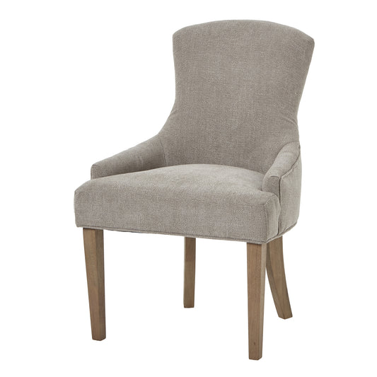 Brockham Woven Taupe Dining Chair - Wood Velvet