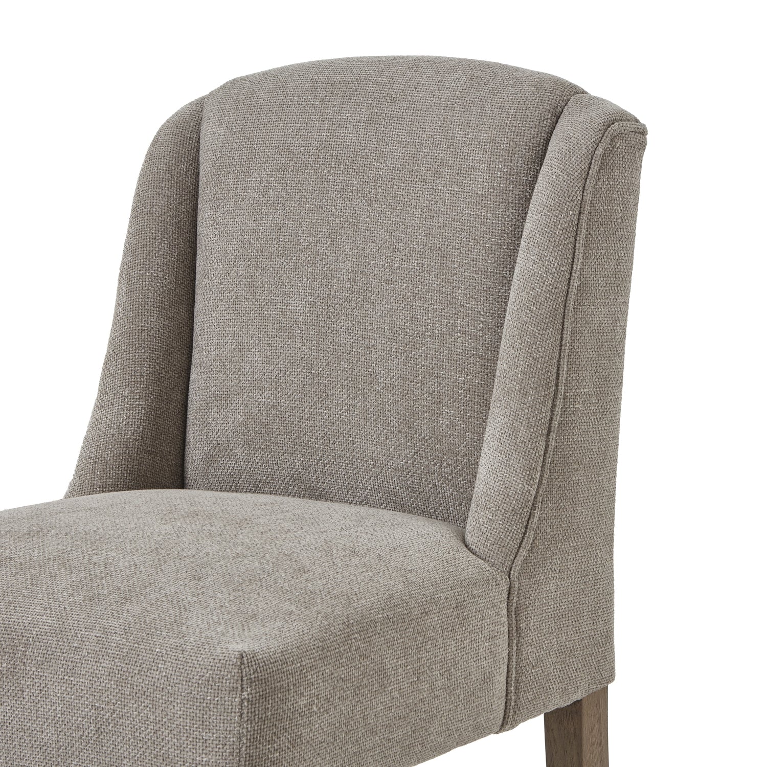 Crompton Woven Taupe Dining Chair - Wood Velvet