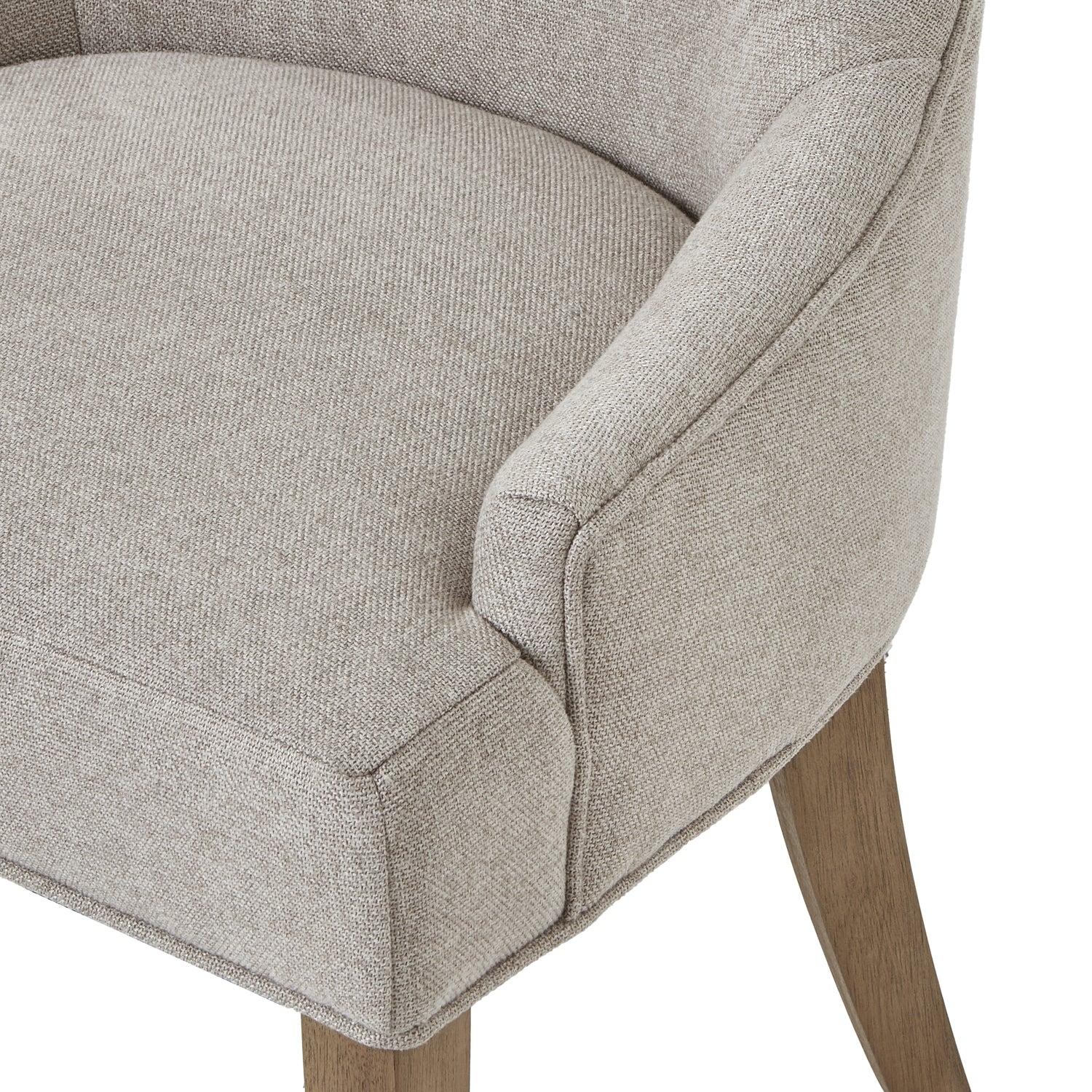 Brockham Oatmeal Twill Dining Chair - Wood Velvet