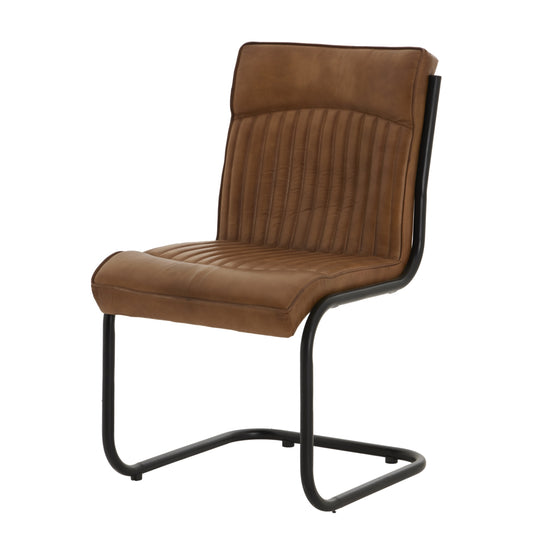 Billy Leather Dining Chair - Wood Velvet