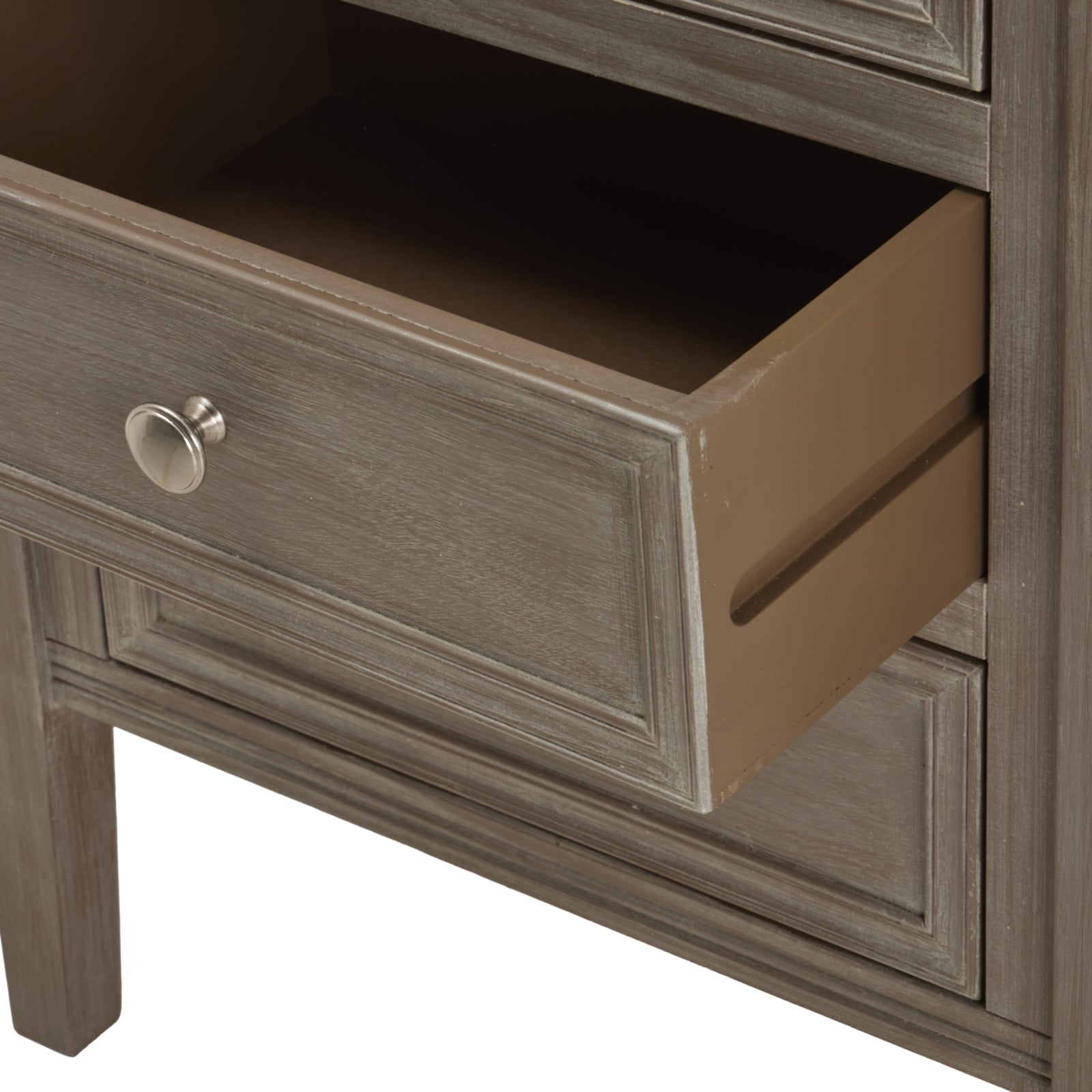 The Serene Collection Three Drawer Bedside Table - Wood Velvet