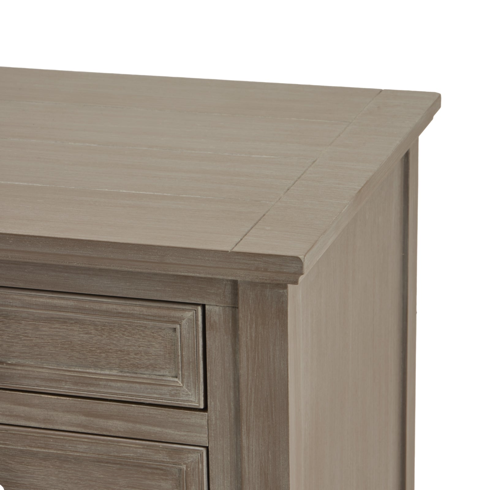 The Serene Collection Three Drawer Bedside Table - Wood Velvet