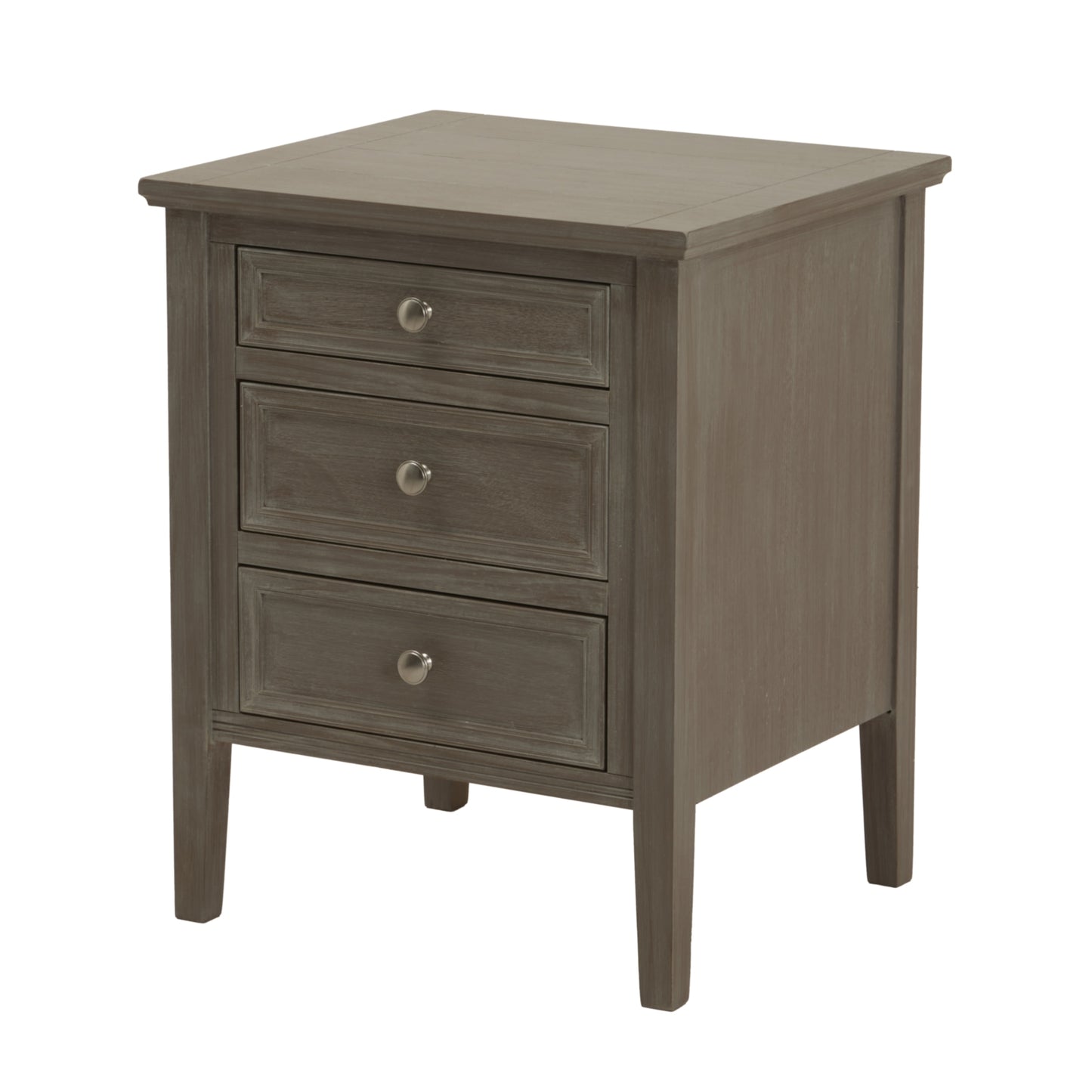 The Serene Collection Three Drawer Bedside Table - Wood Velvet