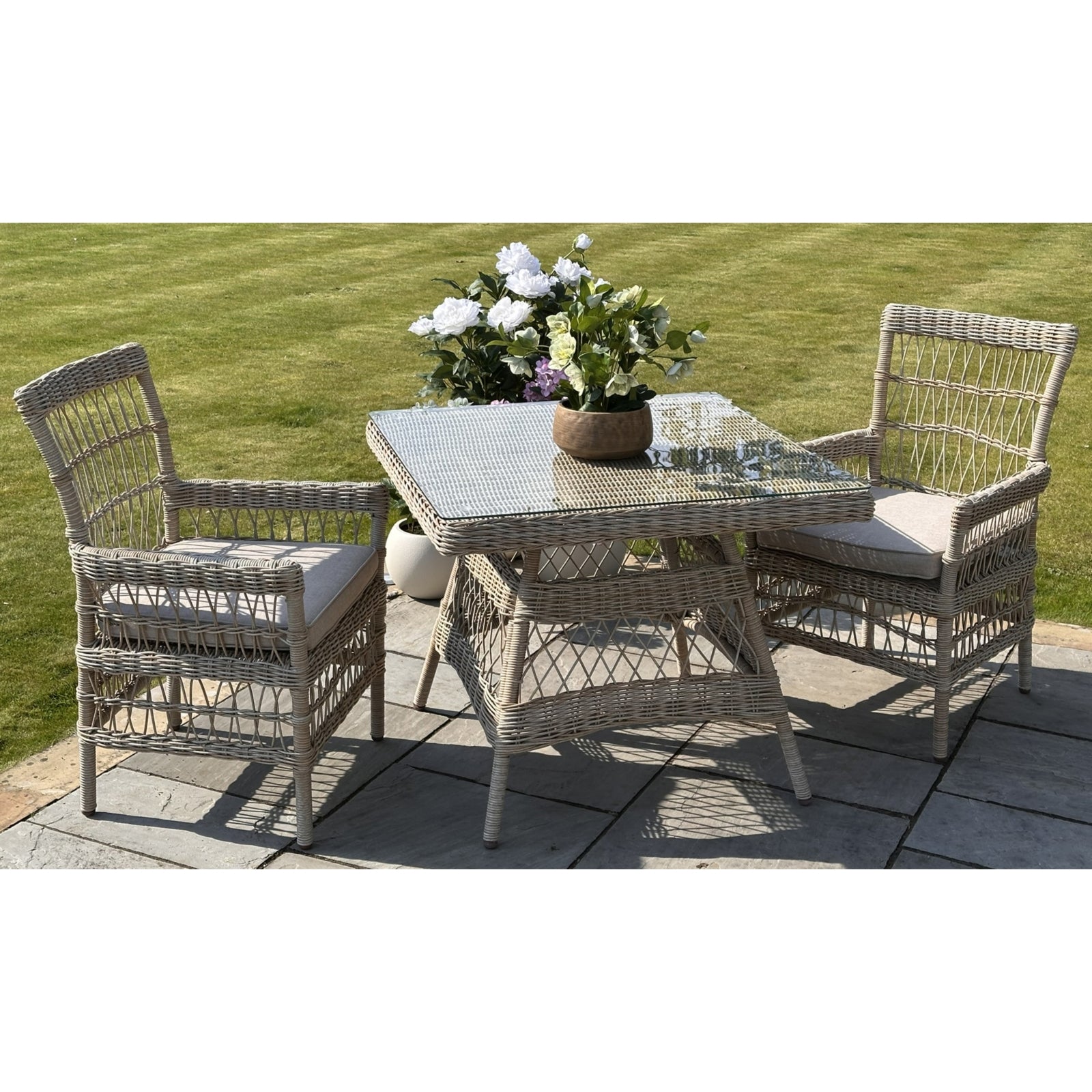 Provence Collection Outdoor 4 Seater Dining Set - Wood Velvet