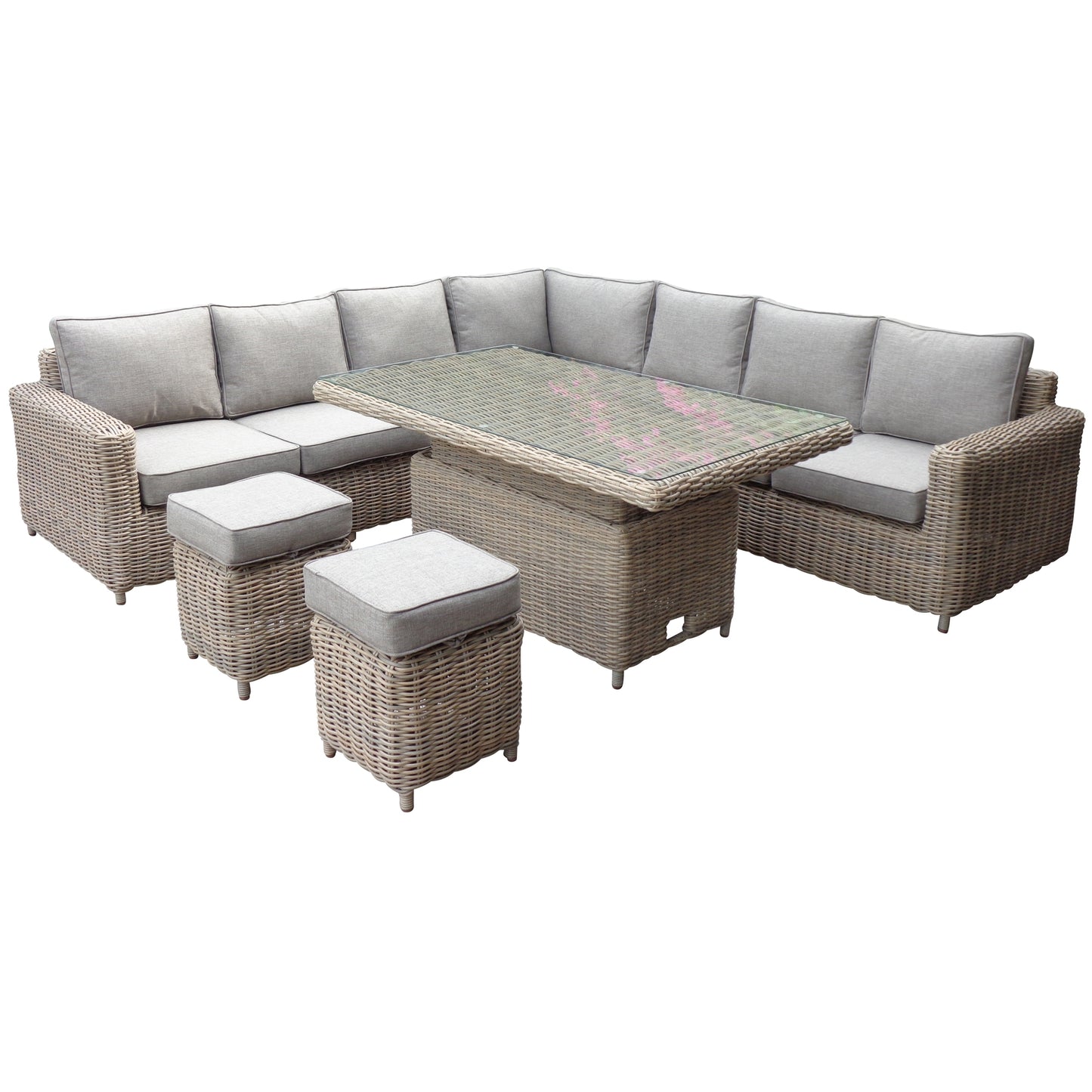 Amalfi Outdoor Large Corner Set With Table & 2 Stools (in soon) - Wood Velvet