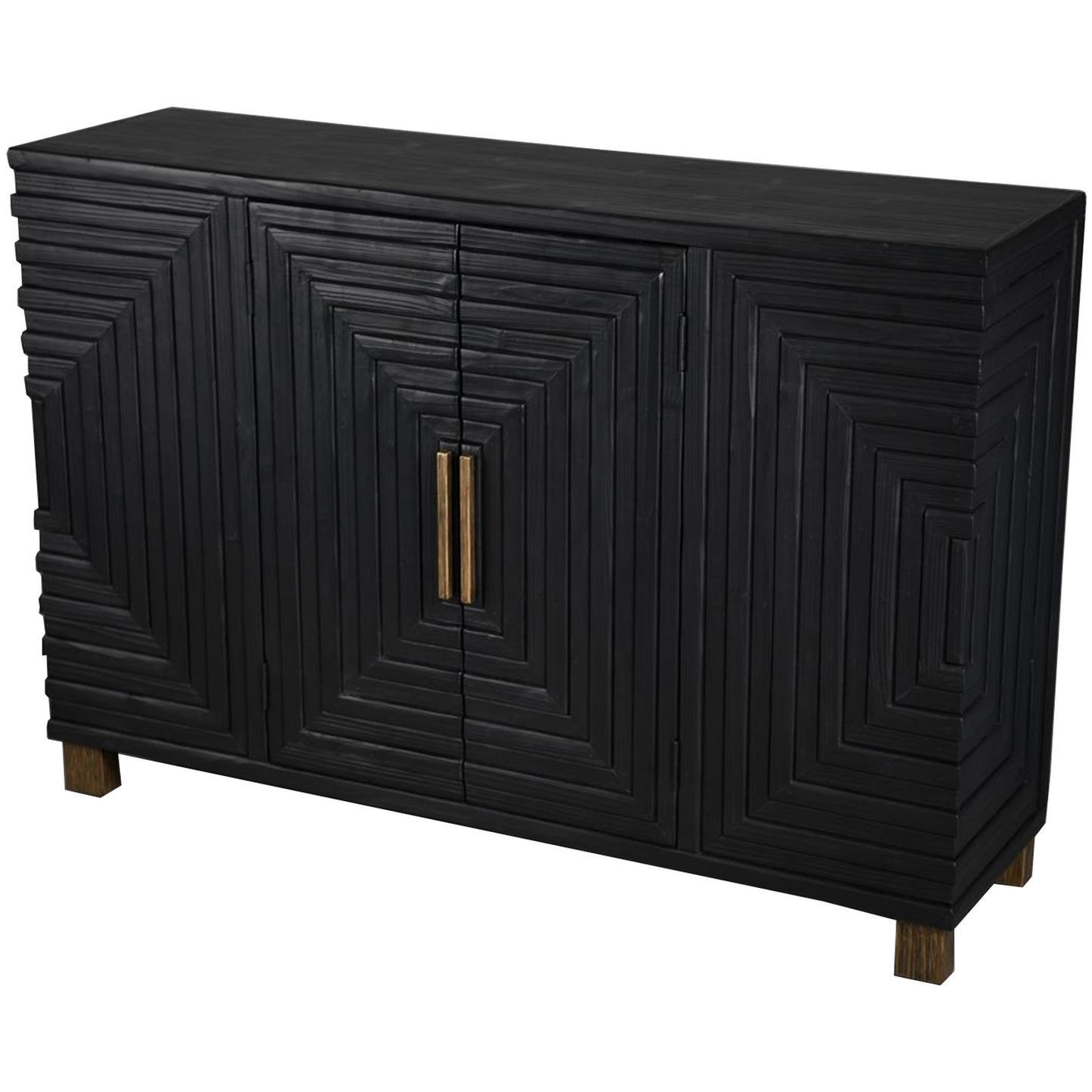 Lennox Black 2 Door Sideboard - Wood Velvet