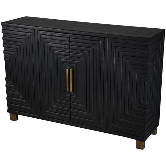 Lennox Black 2 Door Sideboard - Wood Velvet
