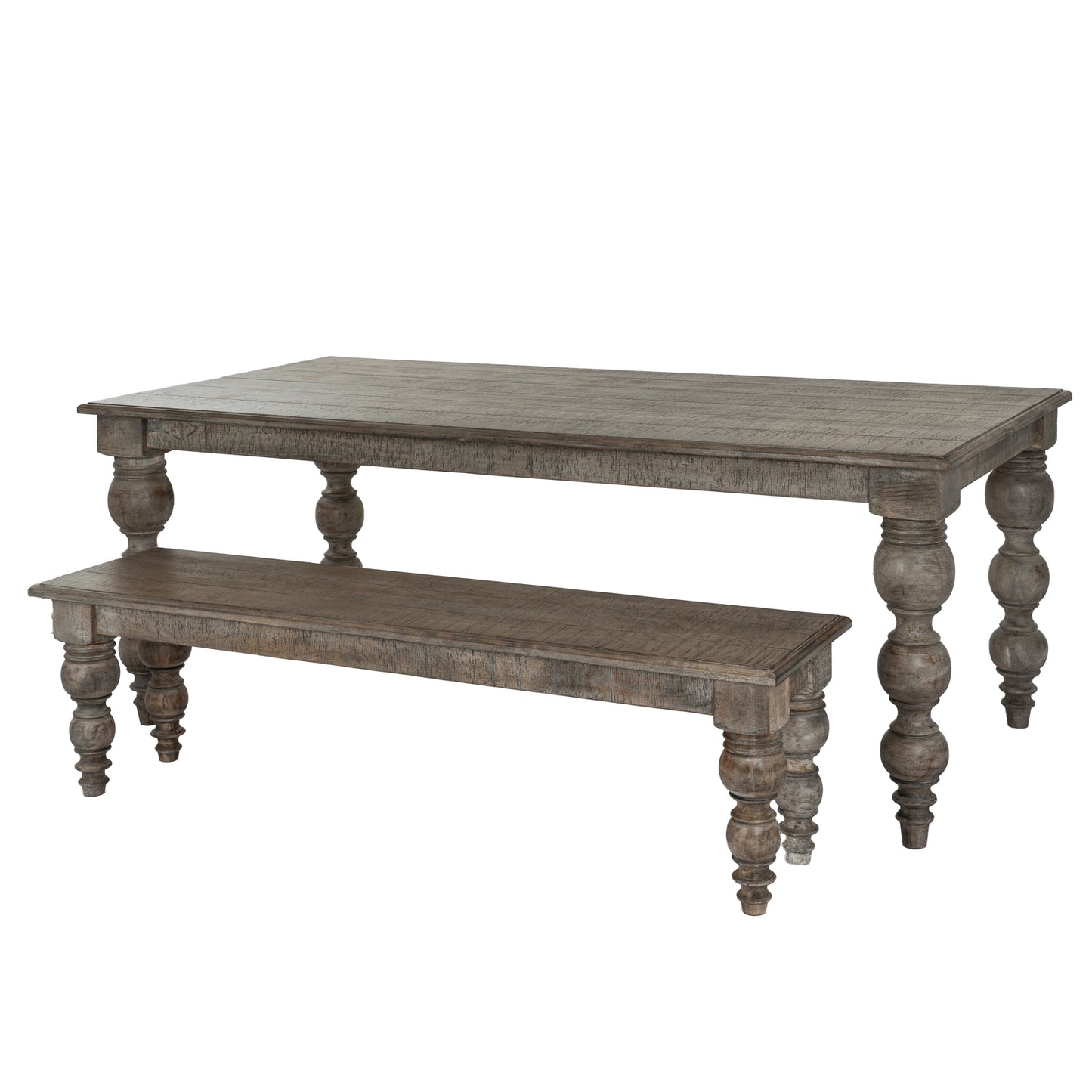 British Design Solid Mango Wood Dining Bench | Rutland Collection | Hill Interiors |